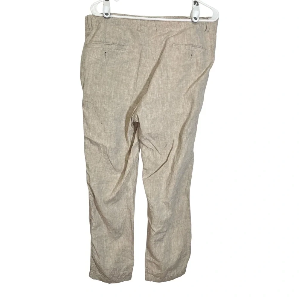 Jos. A. Bank Reserve 36x29.5 Beige Linen Pants Straight Leg Trousers Old Money